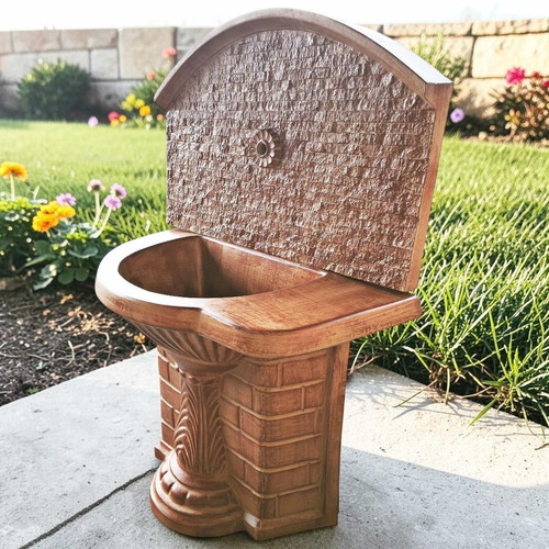 Concrete garden sink Veselina new, beige and brown