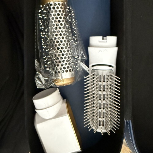 Hot Hair Styler new with 2 combs, air attachment, 2 curlers, leather case