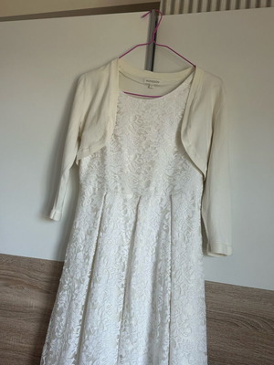 Ivory Lace midi dress with bolero Marks & Spencer like new, white