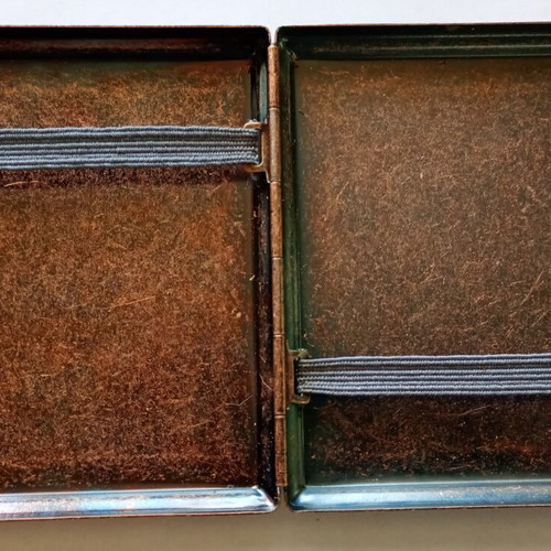 Coney Vintage German Metal Cigarette Case used
