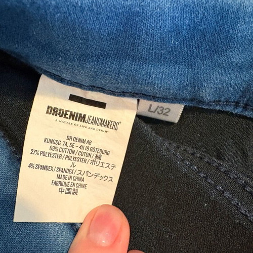 DrDenim jeans elastic L/32 flare like new, classic blue