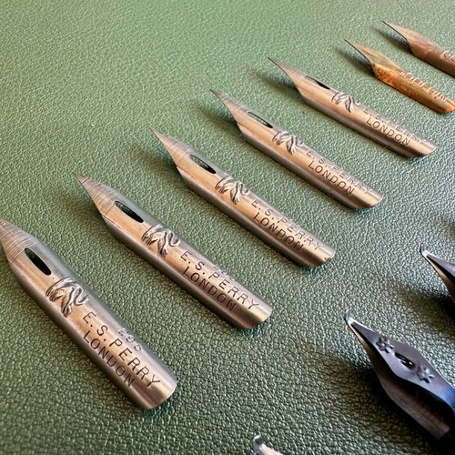 Collectible dip pen nibs used, lot of 42 pieces