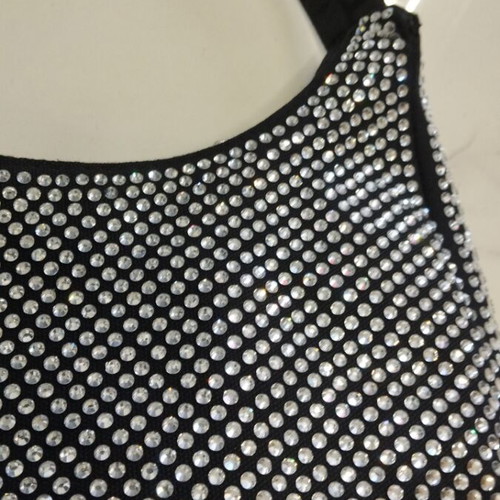 Evening bag with stones new, black handbag