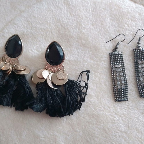 Earrings 2 pairs used, beautiful pieces