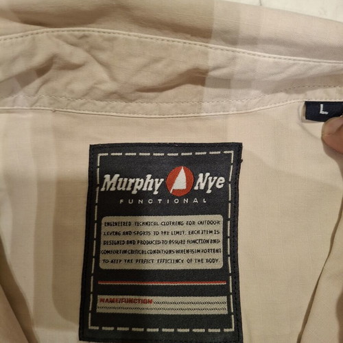 Men's Work Shirt Large beige like new, stable fabric