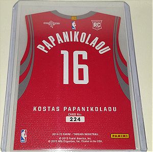 Κώστας Παπανικολάου 2014-15 Panini Threads Team Rookies Kostas Papanikolaou #224 Die-Cut