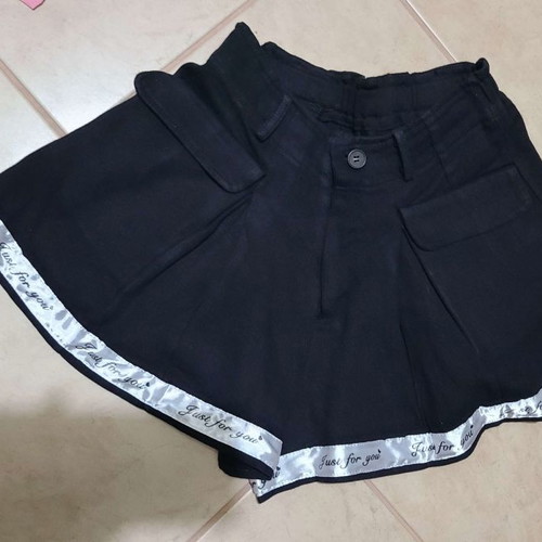 Jean shorts skirt new, high waist with wide legs, elastic waist