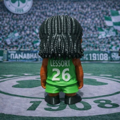 Mathias Lessort Panathinaikos figure handmade new, PLA+