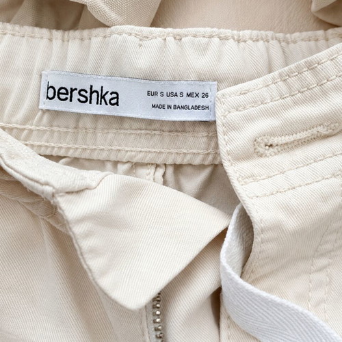 Bershka cargo shorts set of two, size S, used, beige