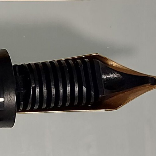 Mont Blanc Meisterstuck mini sized baby fountain pen with 14k gold nib and Mont Blanc men's lapel pin gift