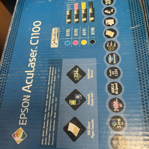 Epson Aculaser C1100 printer new without drum and toner