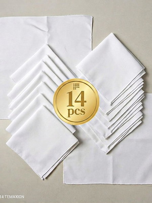 Set of 14 White Handkerchiefs for Traditional Dances new