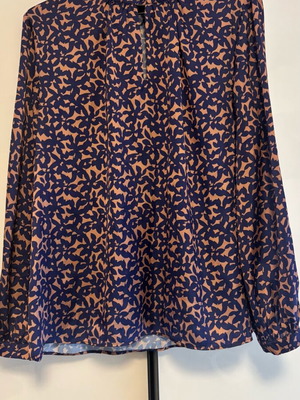 Forel Printed Long-Sleeve Shirt like new, size XL, beige and purple