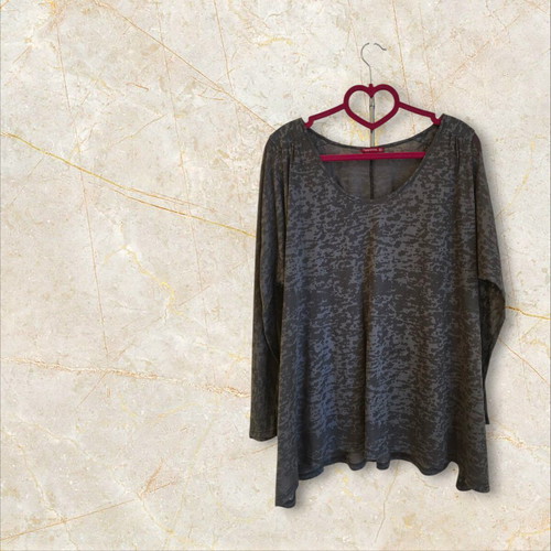 Pepperose blouse grey semi-transparent new, loose fit