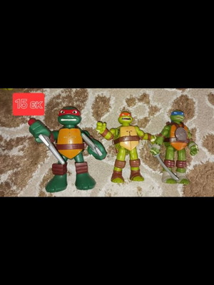 Teenage Mutant Ninja Turtles figures used, 15cm height, with mechanism