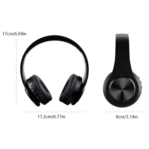 Bluetooth wireless over-ear headphones with LED light