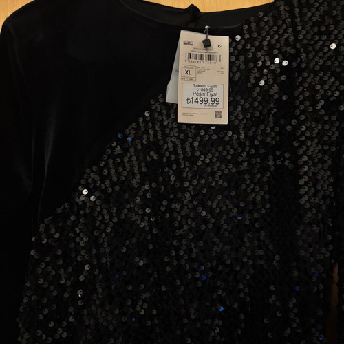 Velvet dress with sequins new, size L