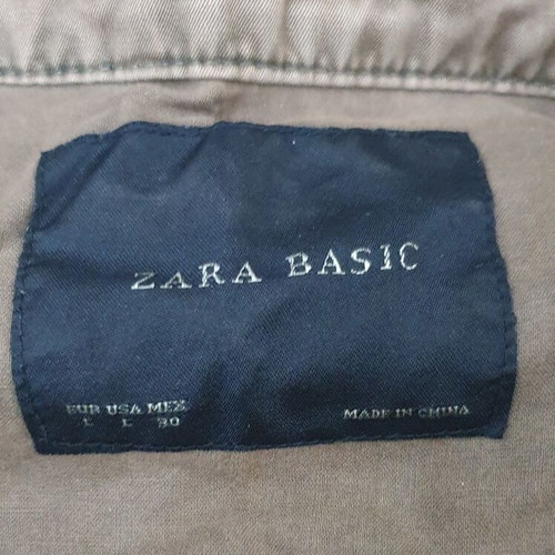 Zara jacket with studs, khaki green, size L
