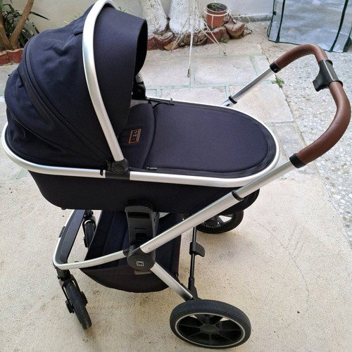 Καρότσι μωρού 3 σε 1 μεταχειρισμένο, navy, με αυγό Cybex Aton B2 i-size
