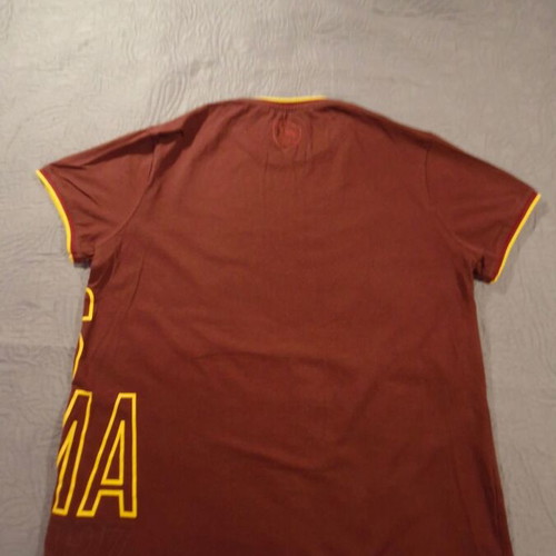 AS Roma T-shirt, burgundy with yellow details, size M