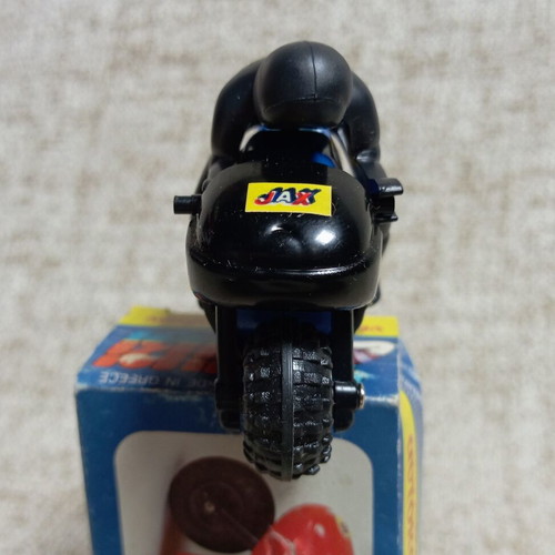 Kivi Blue Motorcycle with Rider new, with box, vintage