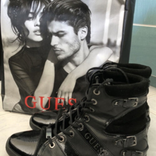 Guess black ankle boots size 45 like new
