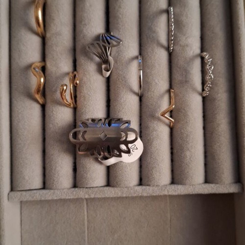 Rings new, set of 9 in silver and gold colors