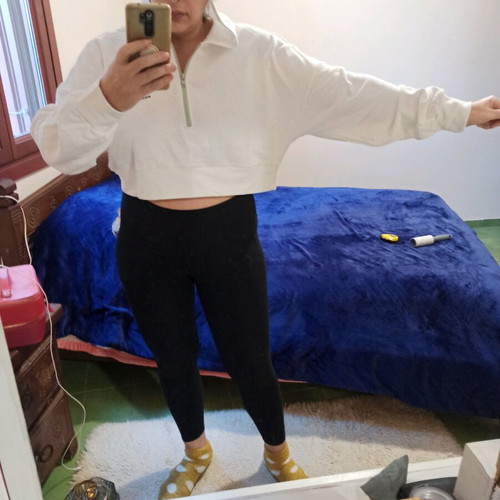 MyMo Crop Hoodie White New, Size XXL