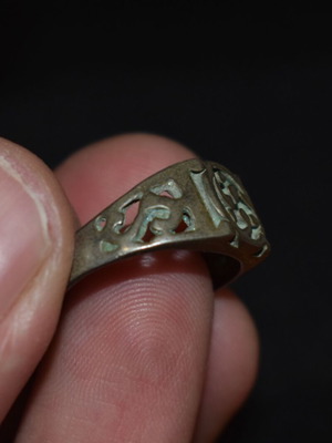 Vintage silver ring used, 925 silver, size 19