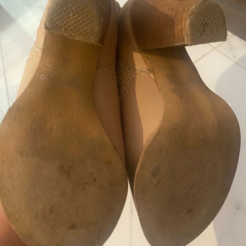 Petridis Shoes leather boots used, beige, size 38
