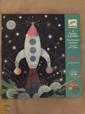 Djeco Scratch Art Space Game new