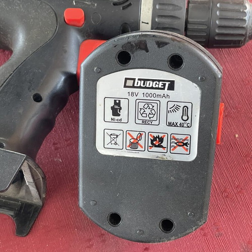 Budget Cordless Drill 18V used, cadmium battery needs repair