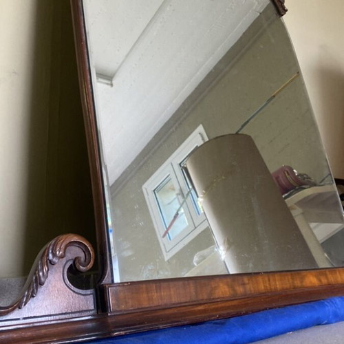 Wooden mirror used, height 120 cm, width 116 cm