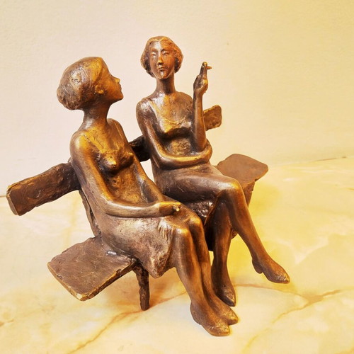 Girls on the Bench sculpture like new