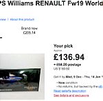  F1 WILLIAMS RENAULT FW19 1997 - WORLD CHAMPION JACQUES VILLENEUVE / MINICHAMPS / 1:18 / DIECAST
