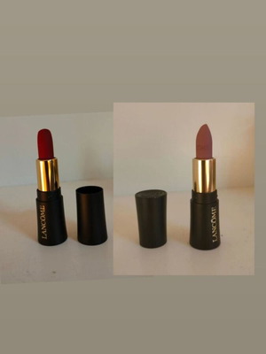 Lancome mini lipsticks new, red and nude set of 2