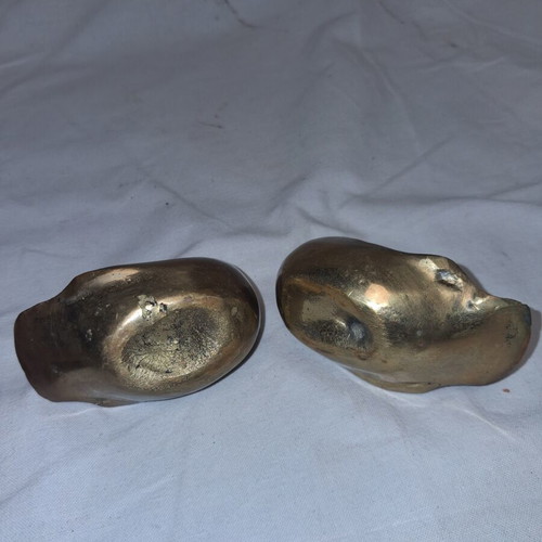 Rare pair of bronze birds by Eleni Vernadaki like new, Athens Design Centre