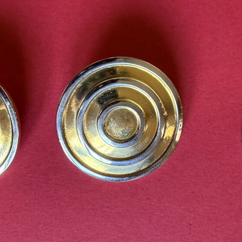 Vintage statement clip-on earrings like new, set of 5 pairs, gold and silver