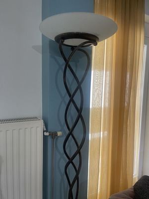 Floor lamp vintage used with cracked glass
