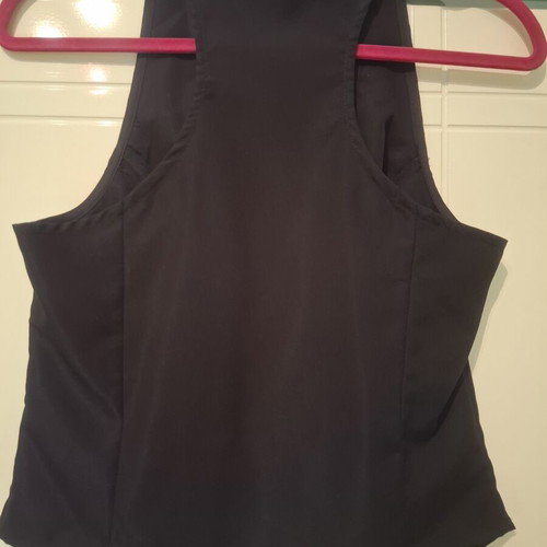 Summer vest with cut-out shoulders like new, black, size S