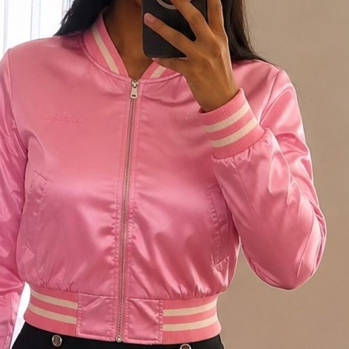 Wonder Woman pink satin sports jacket like new