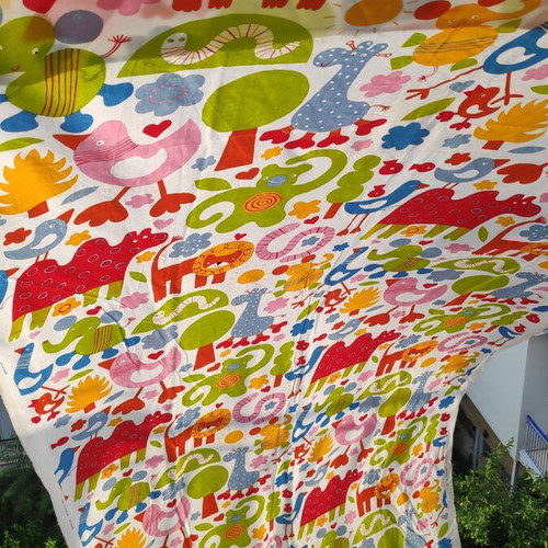 IKEA Animal Zoo cotton fabric new 1.20x3.00m Eva Lundgreen 2008