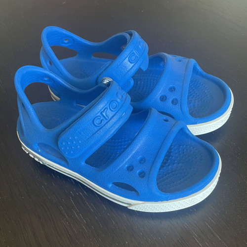 Crocs kids sandals like new, size 24, blue