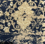 Dark blue rug with patterns, 3.30 x 0.80 m