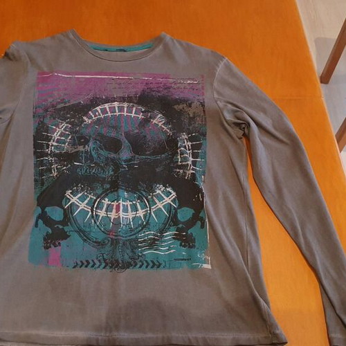 Blouse used, gray, size M