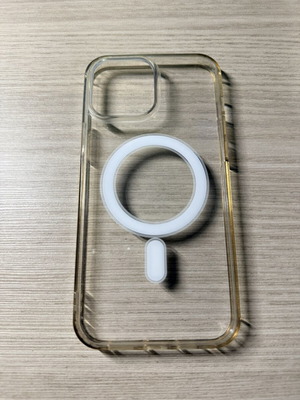 MagSafe Case for iPhone 13 Pro Max used, transparent with slight yellowing