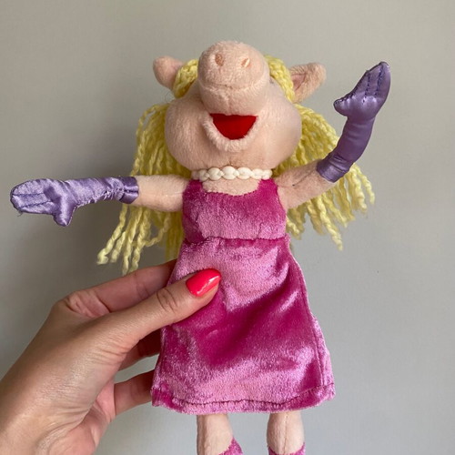 Miss Piggy Muppet plush toy 2006 used, soft 21-22 cm
