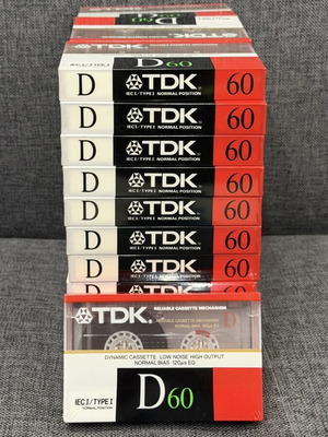 34x TDK D60 κασέτες IEC Type I, σφραγισμένες