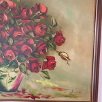 Oil painting signed, used, 75x56 cm framed