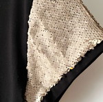 Sequin blouse black like new, size M